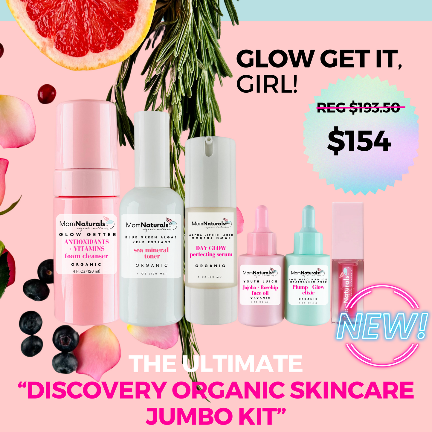 The Ultimate Organic Plump + Glow Jumbo Kit